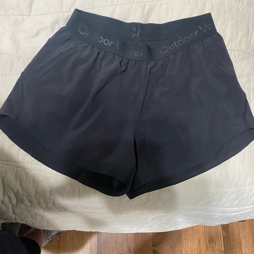 Outdoor Voices Women's Black Athletic Shorts